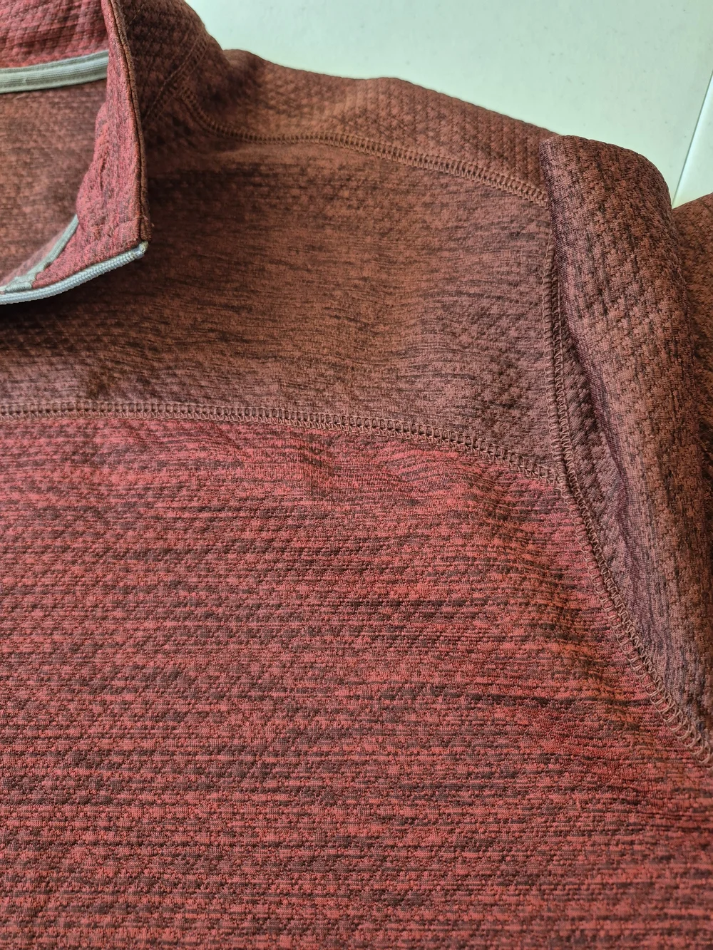 G.H. Bass & Co. Red Heather Quarter-Zip Shirt Jacket 4858
